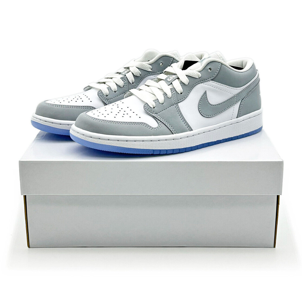 DC0774-105 Nike Air Jordan 1 Low Wolf Grey Aluminium (Men's) | Shopee  Singapore