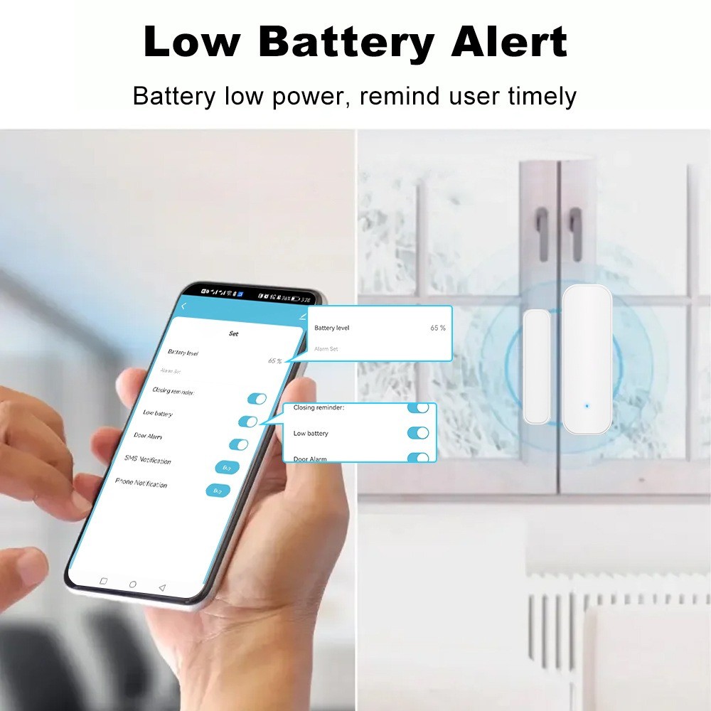 Tuya Smart Door Sensor, Zigbee WiFi Window Open Closed Detector App ...