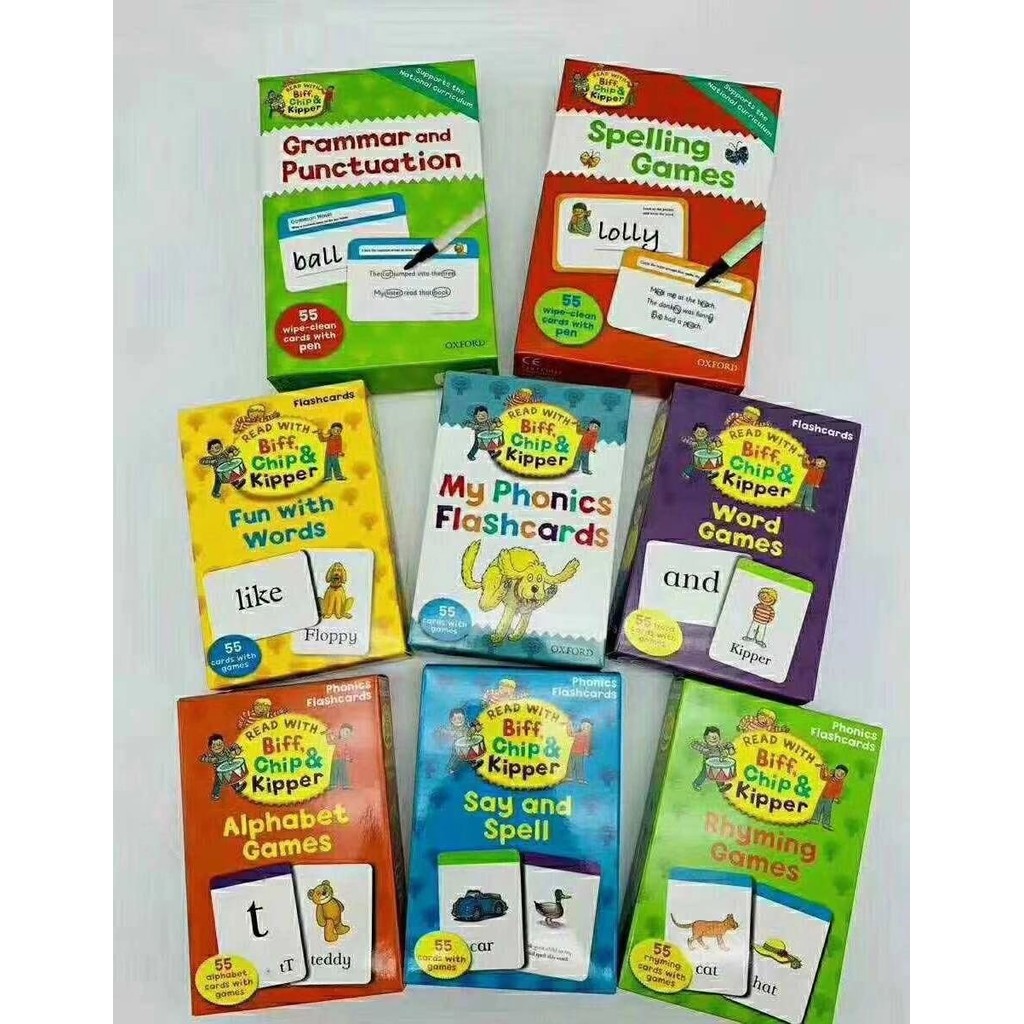 UK Oxford reading tree Read with Biff, Chip and Kipper Flashcards 8 ...