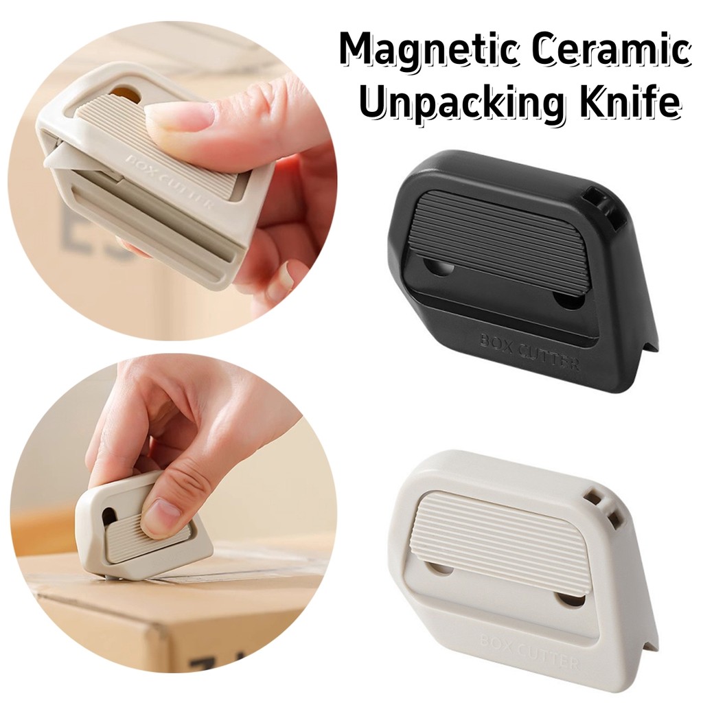 Magnetic Ceramic Box Cutter Retractable Cardboard Cutter Safety Package ...