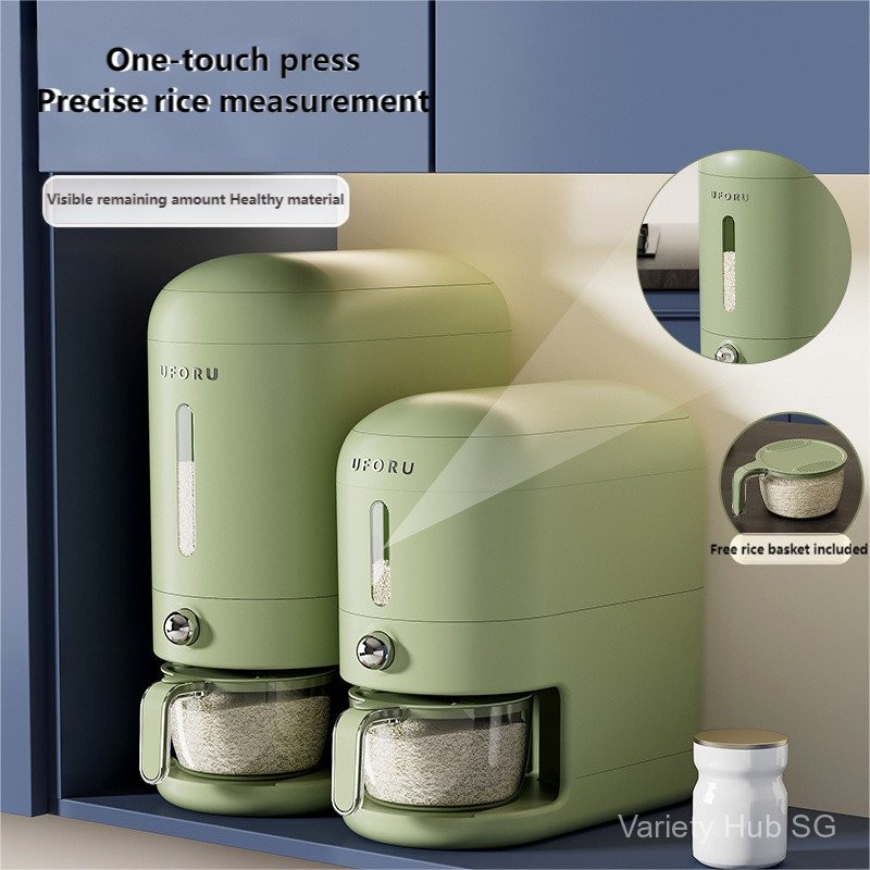 【Automatic Rice Dispenser】5-10KG Large Capacity Storage Container 1 ...