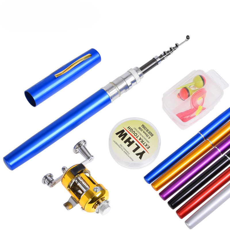 Portable Fishing Rod Retractable Fishing Rod [Pen Type Fishing Rod Drum ...