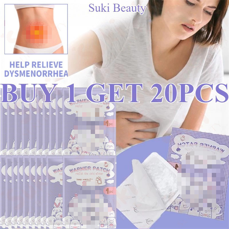 20PCS Menstrual Cramp Pain Relief Heat Patch Hot Compress Body Warmer ...