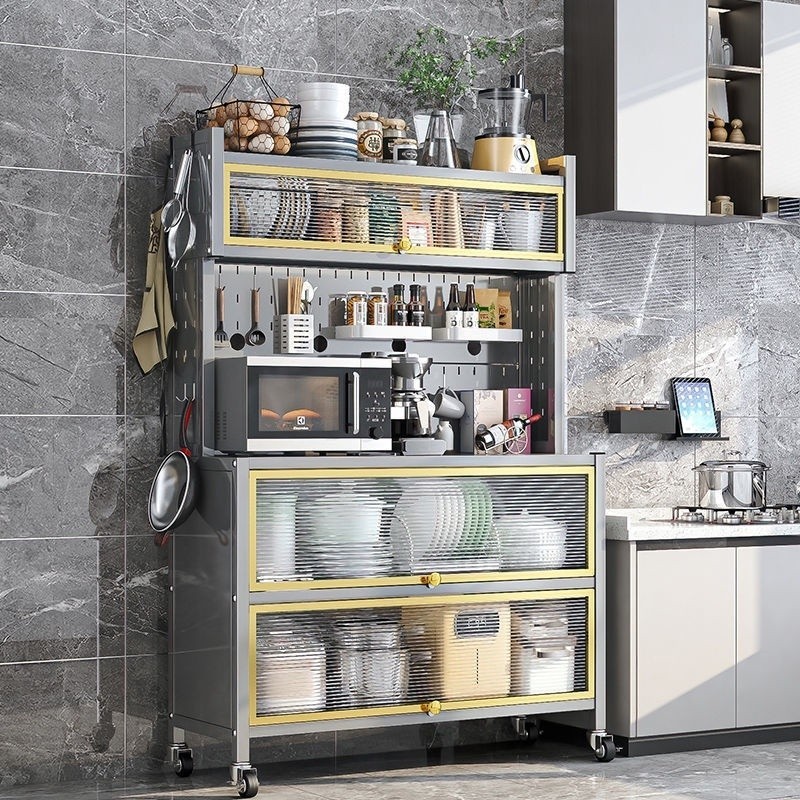 Kitchen Cabinet Bathroom Cabinet Kitchen Rack Home Rack Multi-layer ...