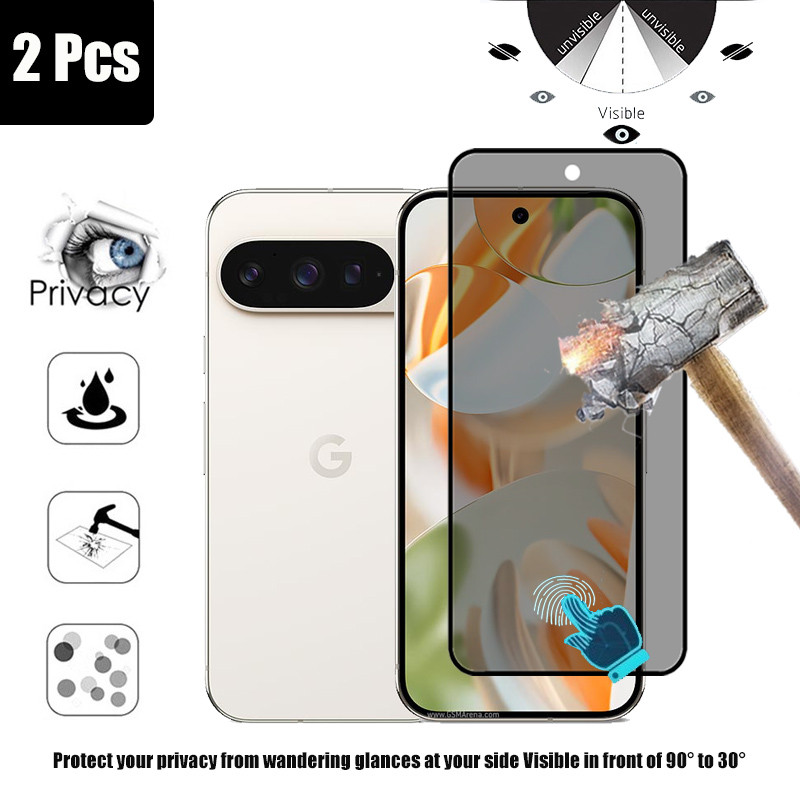 Privacy Tempered Glass Screen Protector For Google Pixel 9, 9 Pro, 8, 7 Series - Anti-Spy & Anti-Scratch