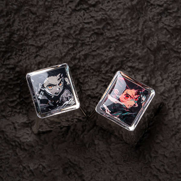 Key cap single mechanical keyboard personality metal two-dimensional ...