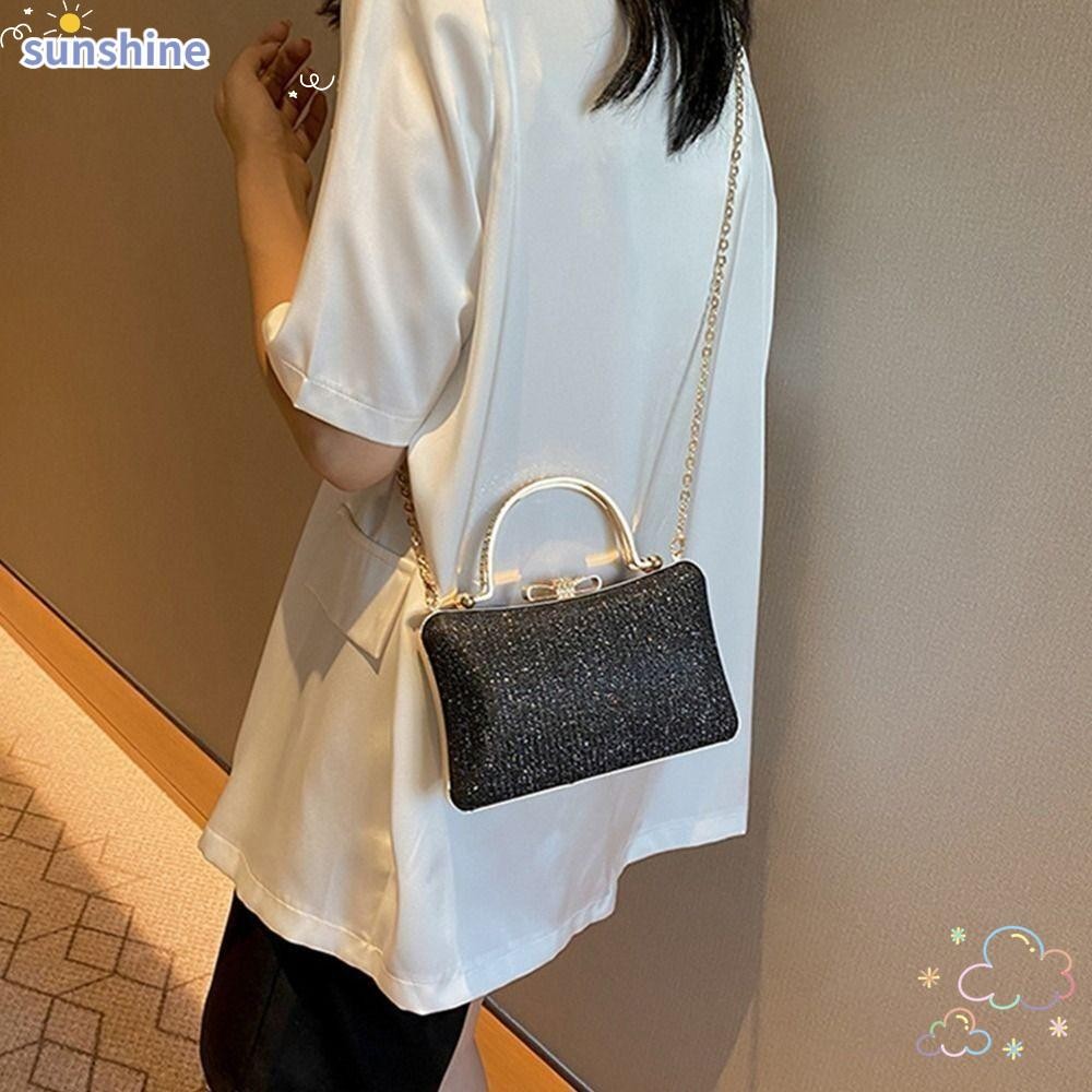 Fancy Denim Rhinestone Shoulder Messenger Bag