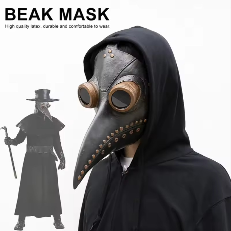 Universal Steampunk Plague Doctor Mask Bird Beak Mask for Halloween ...