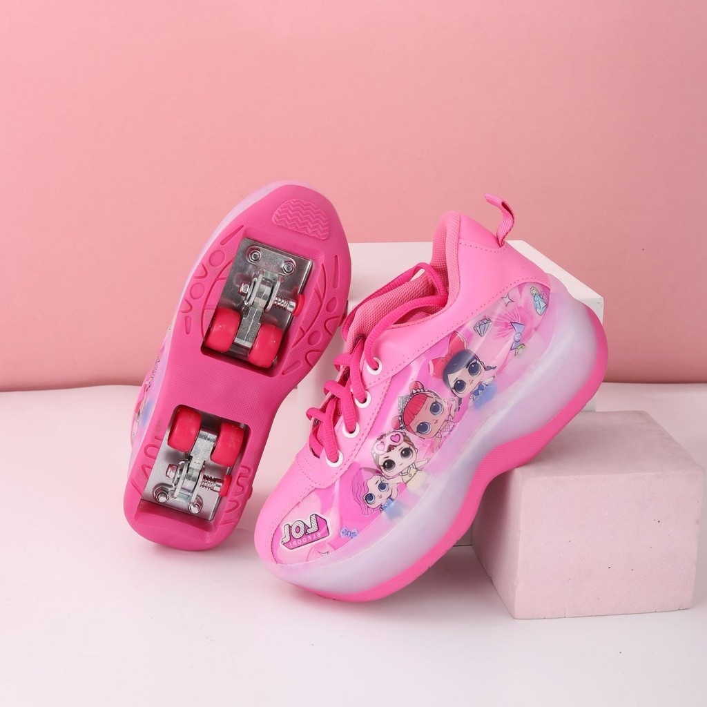 MATOUGUI-sepatu roda/sepatu roda Oxelo/Sepatu Skating LED Terbaru 2026 yang Dapat Disesuaikan,lampu kedip/tidak licin/anti goyang/lnline skate/star/ukuran dapat disesuaikan/pu/gaya bajaj/mode skateboard - Gambar 4
