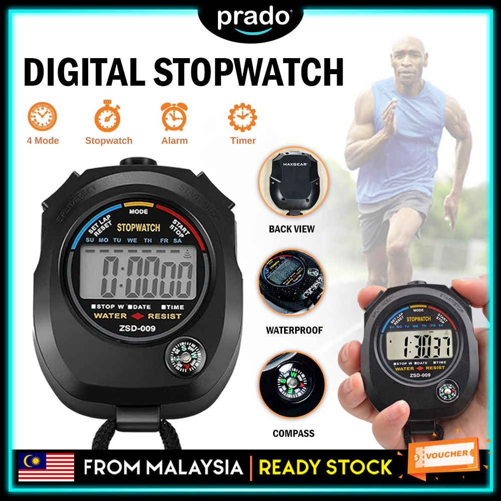 PRADO MAXGEAR Waterproof Sport Digital Stop Watch Compass Chronograph ...