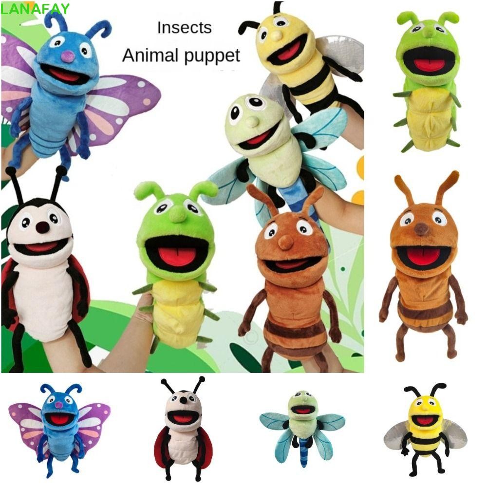 LANAFAY Plush Dragonflies Hand Puppet, Ladybugs Sensory Toys Animal ...