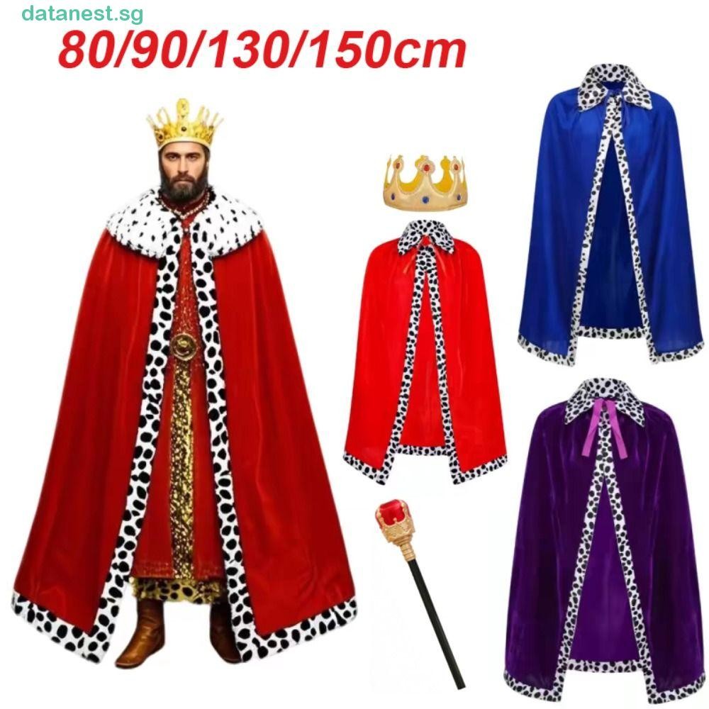 DATANEST Halloween King Cloak, 80/90/130/150cm Red Velvet Adult Kids ...