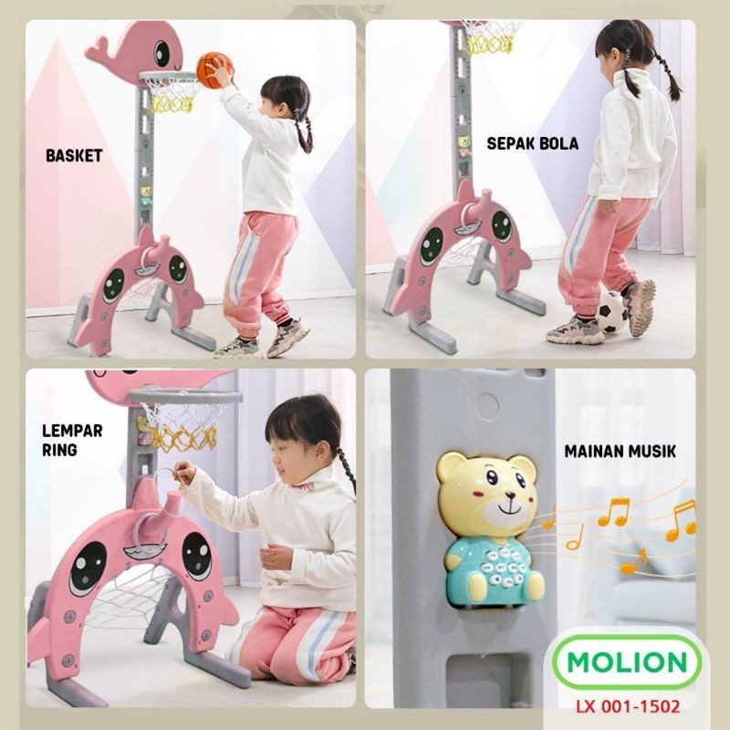 Molion Mainan Anak Ring Basket 4 In 1 Aman - Gambar 3