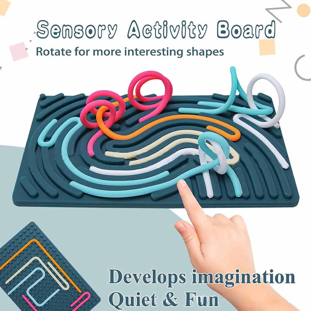 PushPeel Sensorik-Board – Fidget Board Für Stressabbau & Fokus, Ideal Bei ADHS/Autismus, Für Kinder & Erwachsene (11x17 Cm)