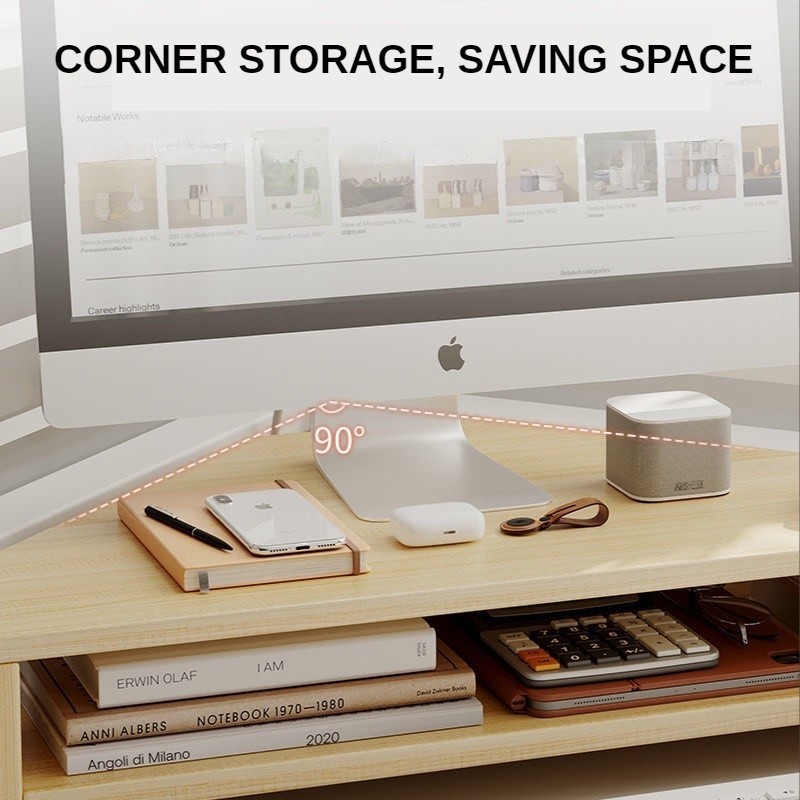 Small Bookshelf Desk Storage Cabinet Table Small Shelf Corner Desktop ...