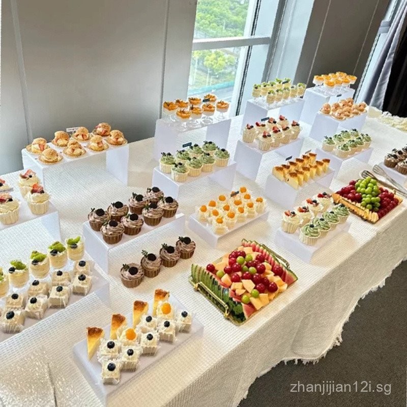 Acrylic Dessert Table Display Stand Four-Piece Buffet Tea Break ...