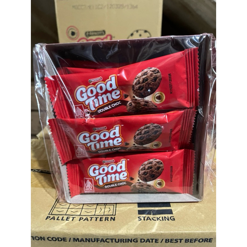 Good Time Biskuit Double Choco Chips - Netto 12 bks x 10.5 gr - Gambar 2