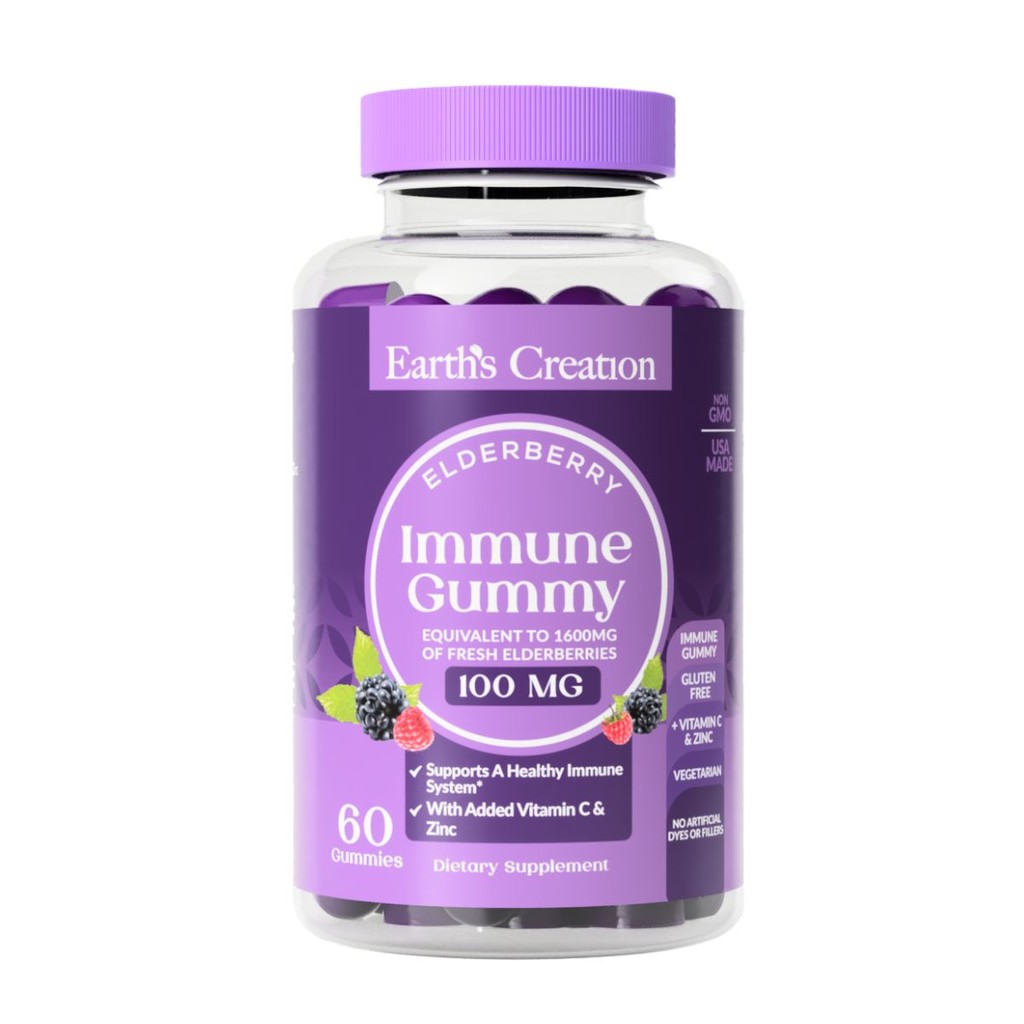 [PROMO] Earth's Creation Elderberry Immune Gummy (60 Vitamin Gummies ...