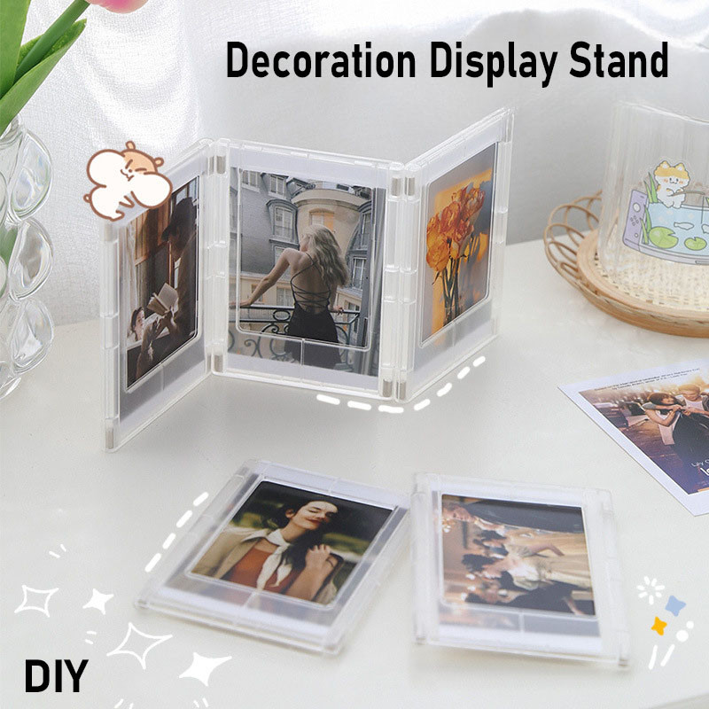 Frame 3inch PVC Idol Photocard Display Stand Desktop Decoration Holder ...