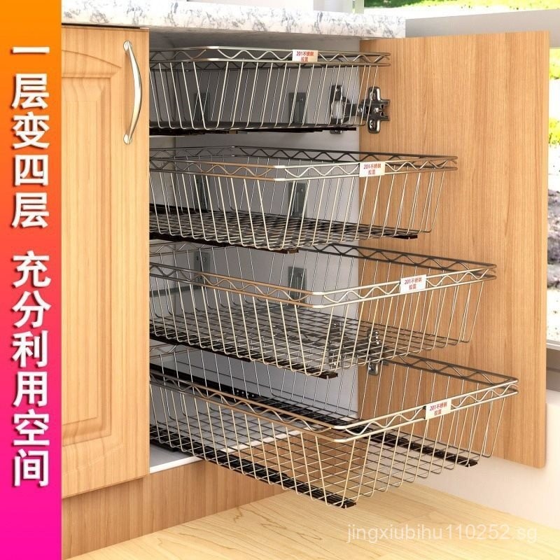 Cupboard Drawer Cupboard Dish Rack Built-in Bowl Rack and Storage Rack ...
