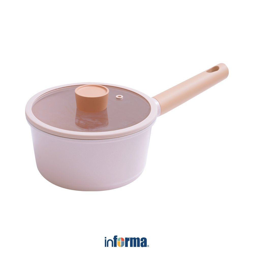 Informa Cooking Color 18 cm Yoona Saucepan - Pink Sauce Pan Saucepan ...