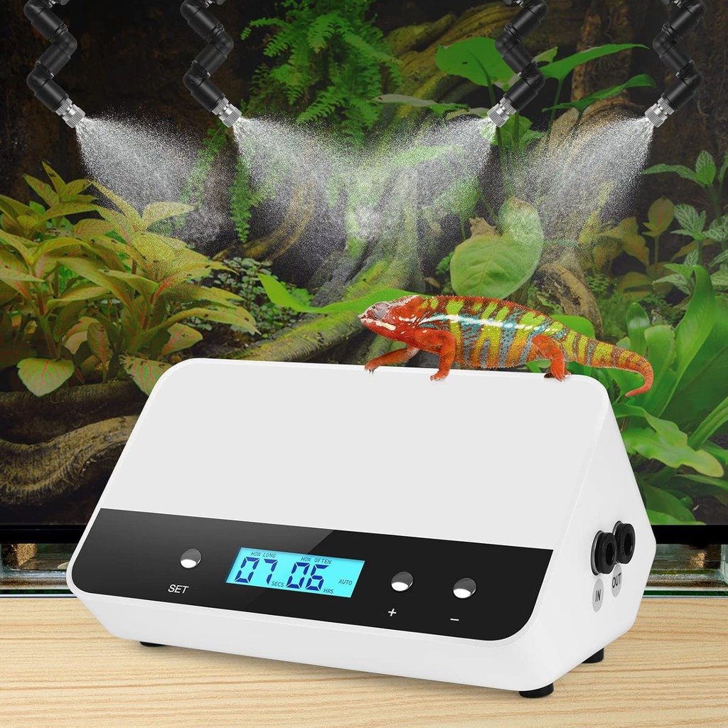 Picture of Automatic Reptile Mister with 10 Nozzles | 360° Adjustable Spray, Timer ...