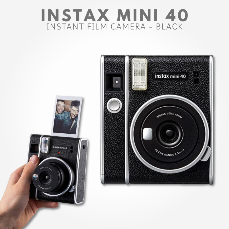 Fujifilm Instax Mini 40 Compact Instant Film Camera - Black, Japan ...
