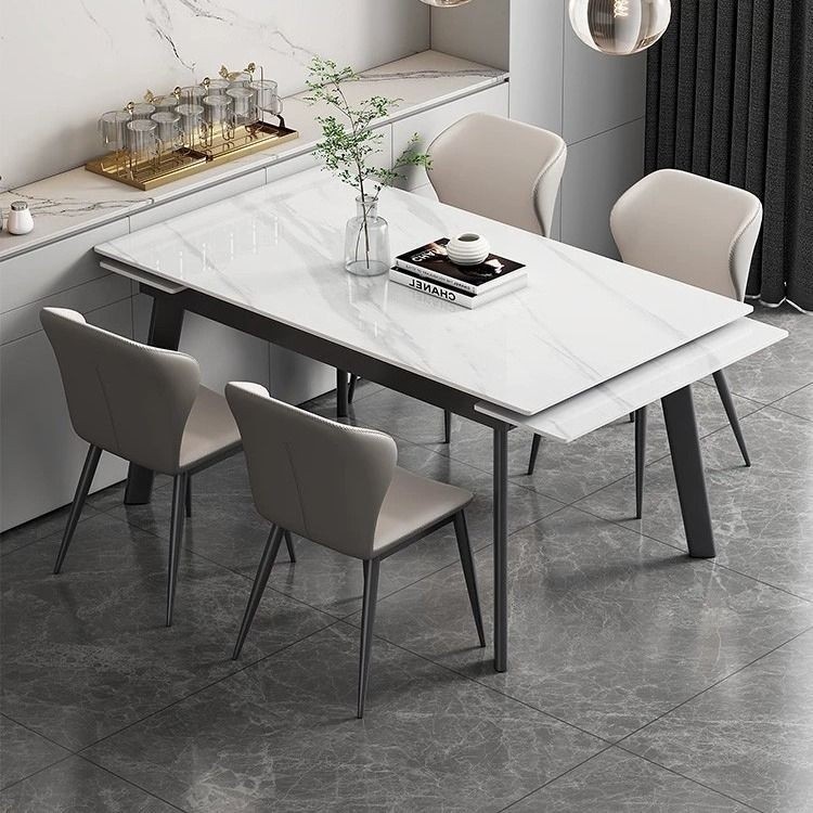 SG⚡ Tanggo Italian Extendable Dining Table Set Sintered Stone Dining ...