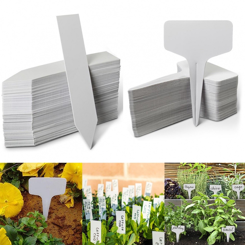 【GRCEKRIN】Plant Tagspointy Signage Tags Weatherproof Insert White 10x2 ...