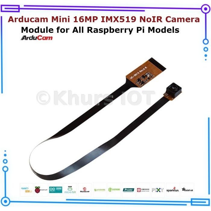 Or99 Arducam Mini 16MP IMX519 NoIR Camera Module for All Raspberry Pi ...