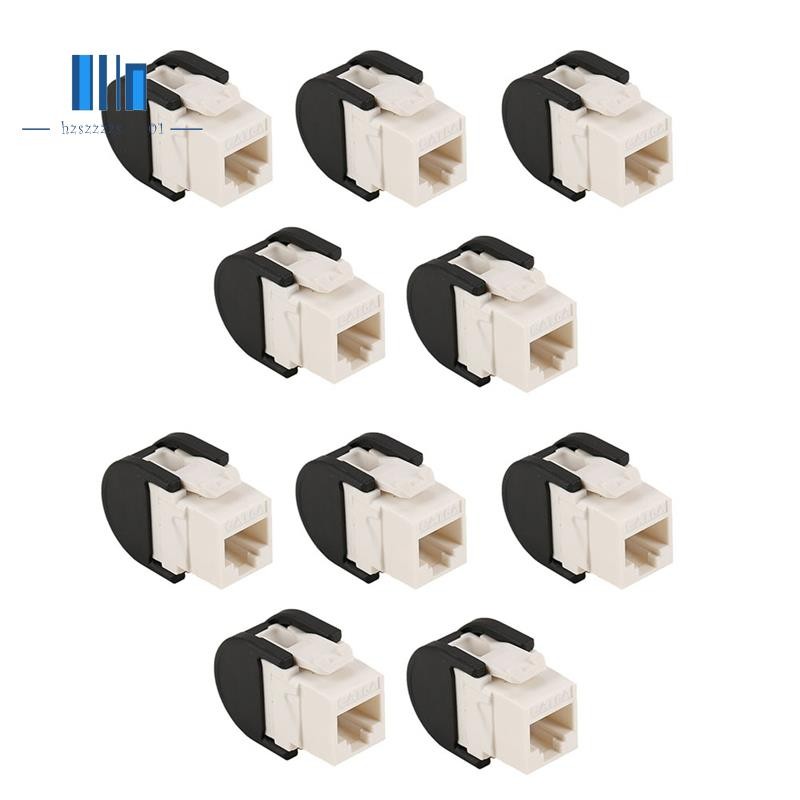 10PCS RJ45 Port CAT6A T568B Single-Hole Ethernet LAN Hub Anti Dust ...