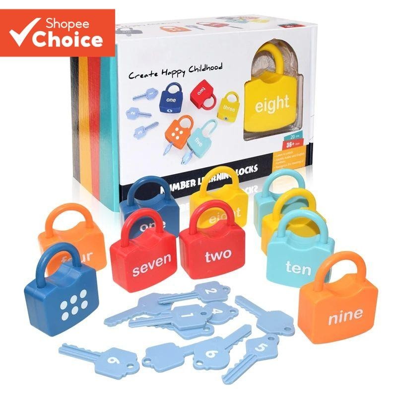 Alphabet Matching Locks & Locks Educational Toy For Letter Number ...