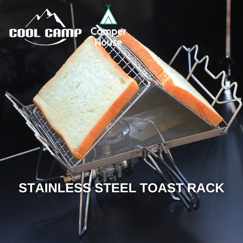 Camping Outdoor Bread Toast Rack Foldable Square Toaster Grill | Shopee ...