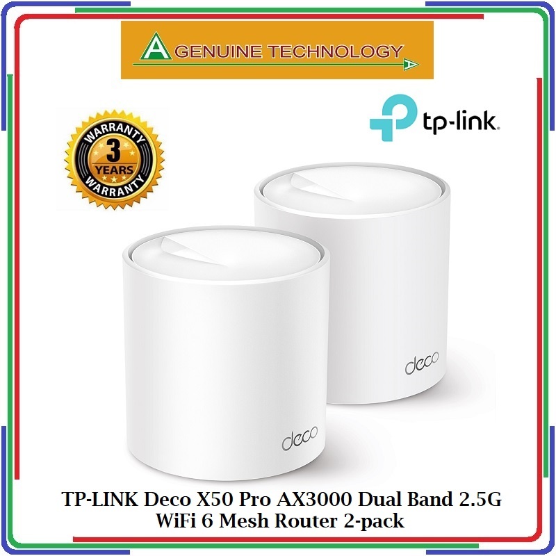 TP-LINK Deco X50 Pro (2-pack) AX3000 Dual Band 2.5G OFDMA MU-MIMO WiFi ...