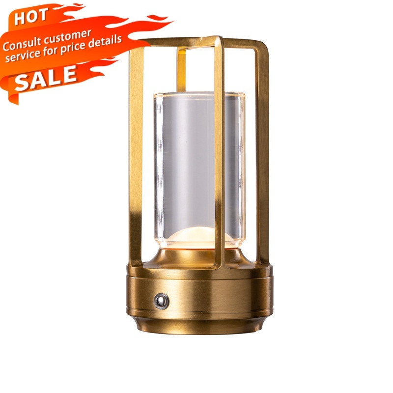 Light Luxury Metal Charging Table Lamp Crystal Bar Counter Ambience ...