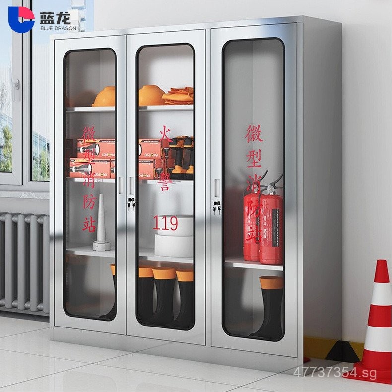 304Stainless Steel Fire Cabinet Mini Fire Station Full Set Equipment ...