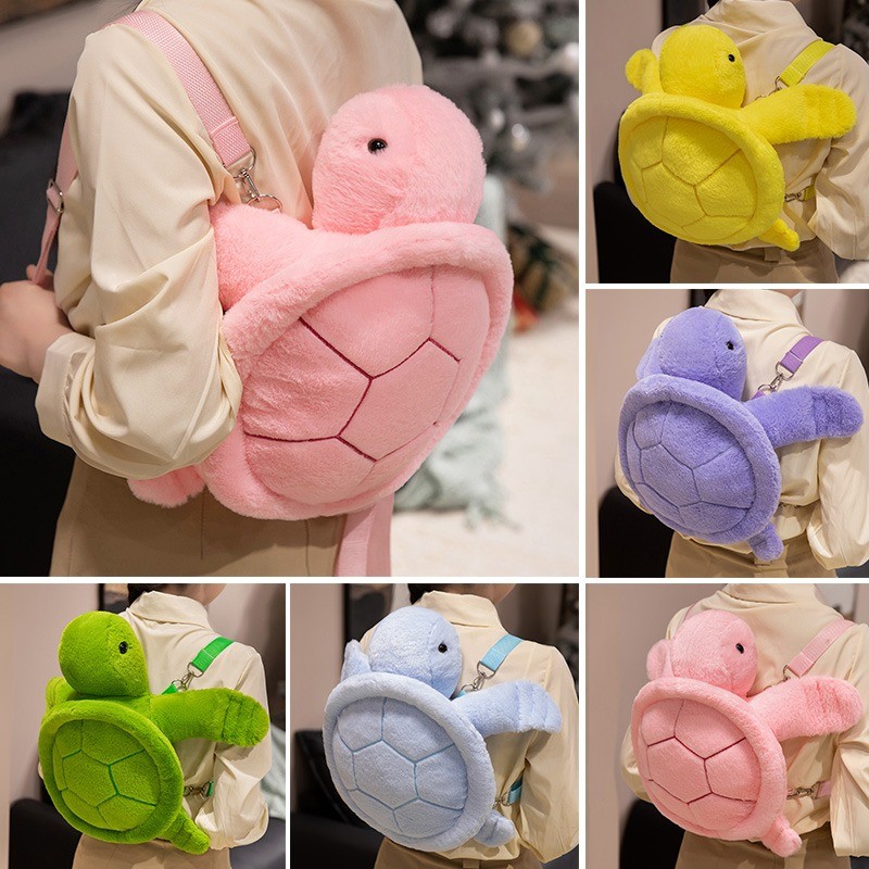 Cartoon Cartoon Plush Turtle Backpack Children Doll Doll Bag Cute ...