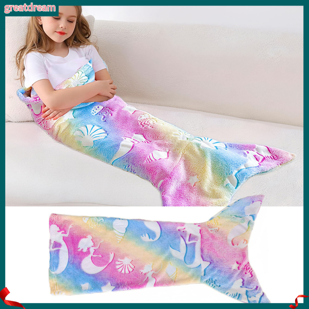 Mermaid fleece blanket sale