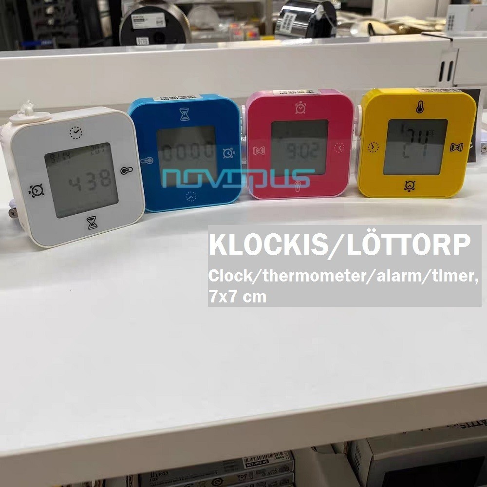 NOVO Multifunctional Square Clock with Backlit - Clock/Thermometer ...