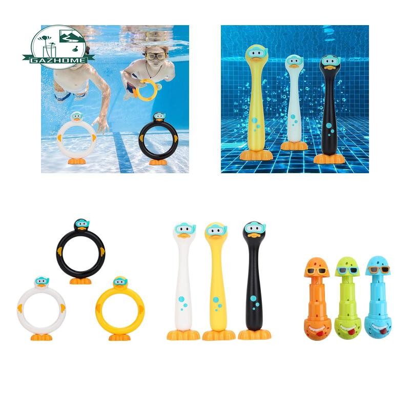 [Garende] 3 Pieces Pool Dive Rings Set Swimming Pool Toys Aquatic ...