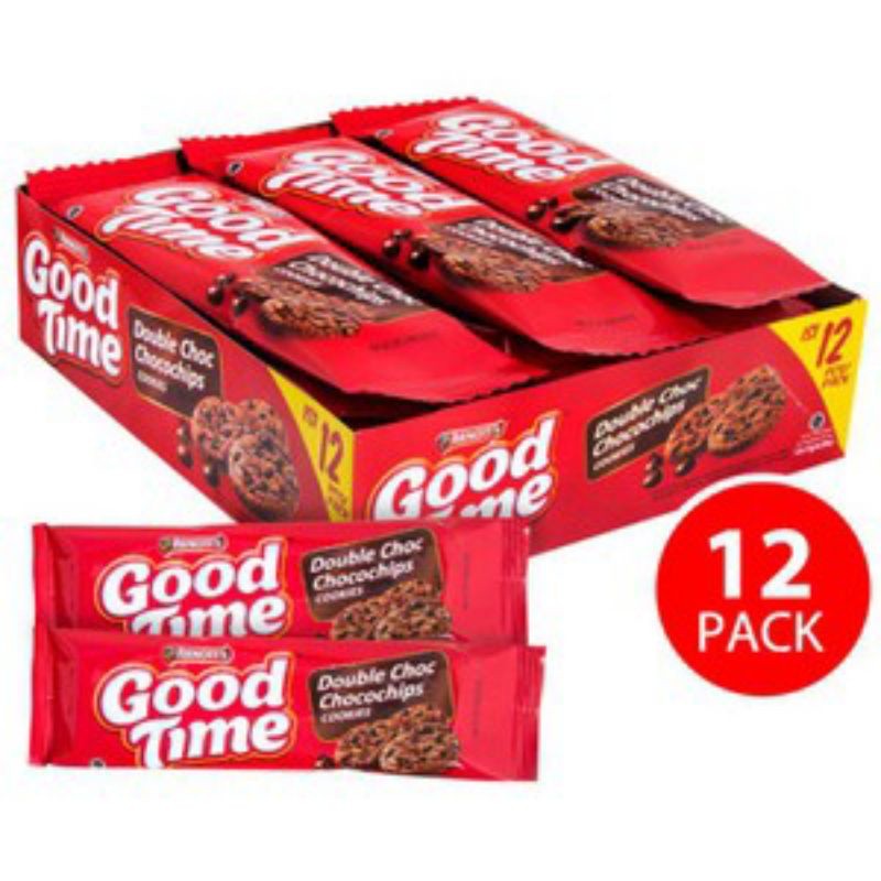 Good Time Biskuit Double Choco Chips - Netto 12 bks x 10.5 gr - Gambar 3