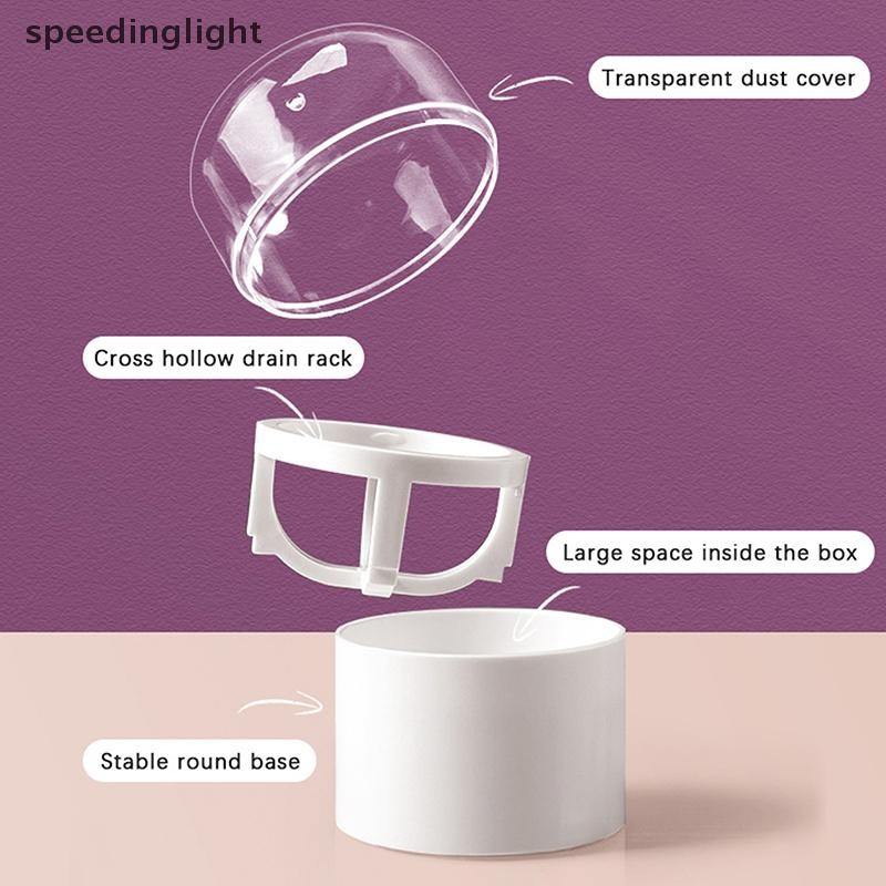 speedinglight Beauty Egg Storage Box Drying Box Sponge Puff Drying Rack ...