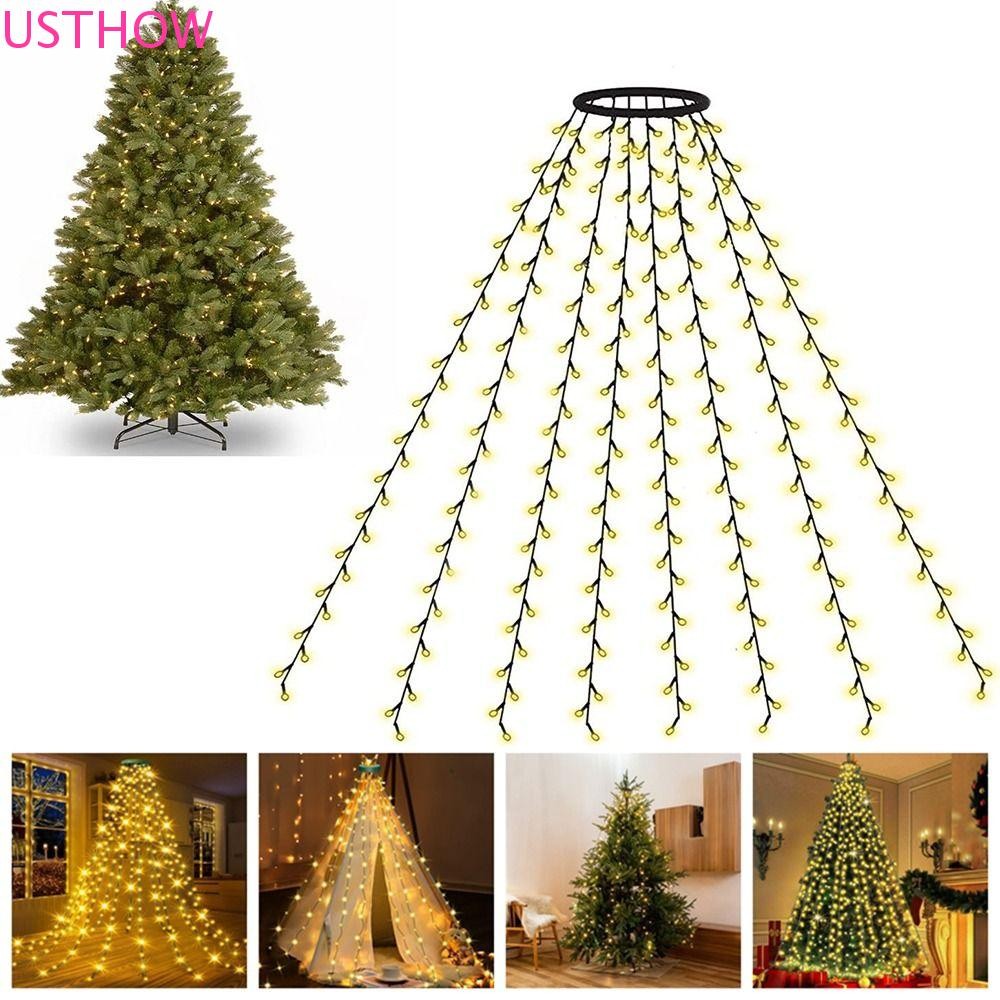 USTHOW Christmas Lights with Ring, IP44 Waterproof Multicolor LED ...