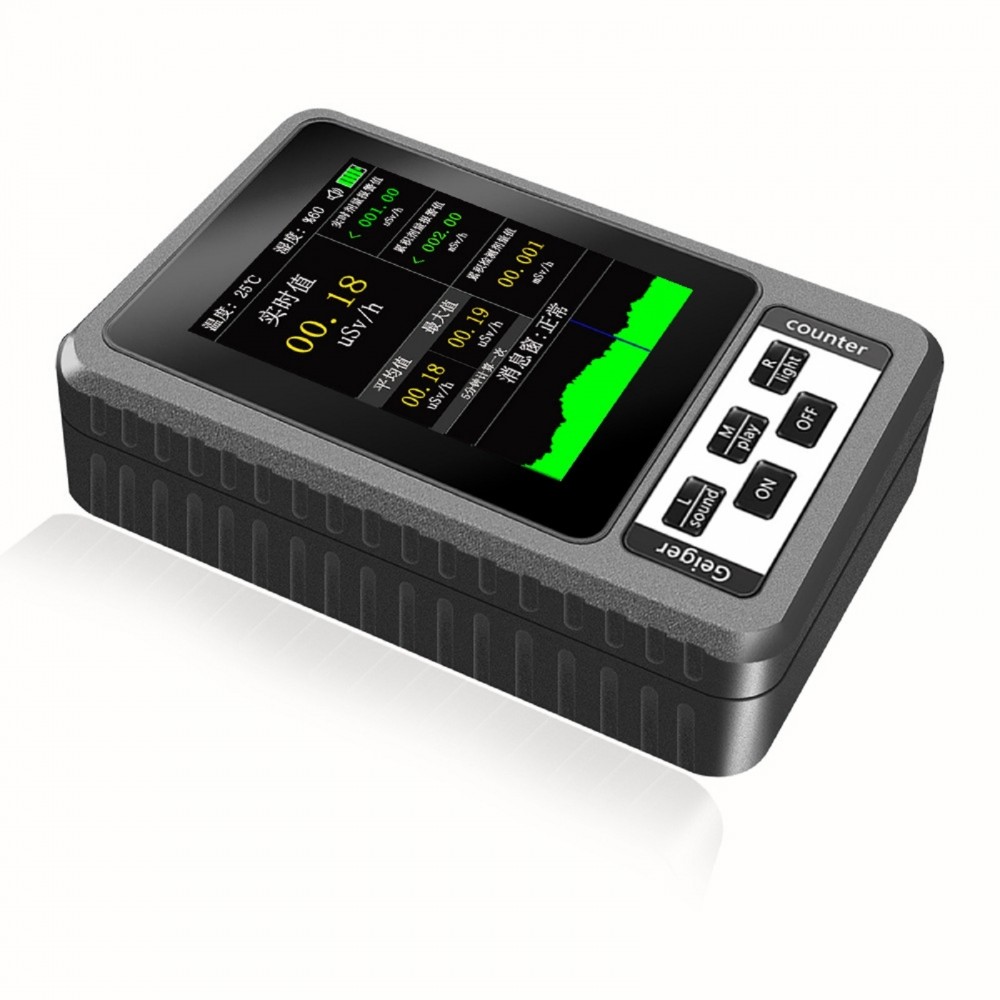 Geiger Counter Adjustable Settings High Sensitivity Real-time ...
