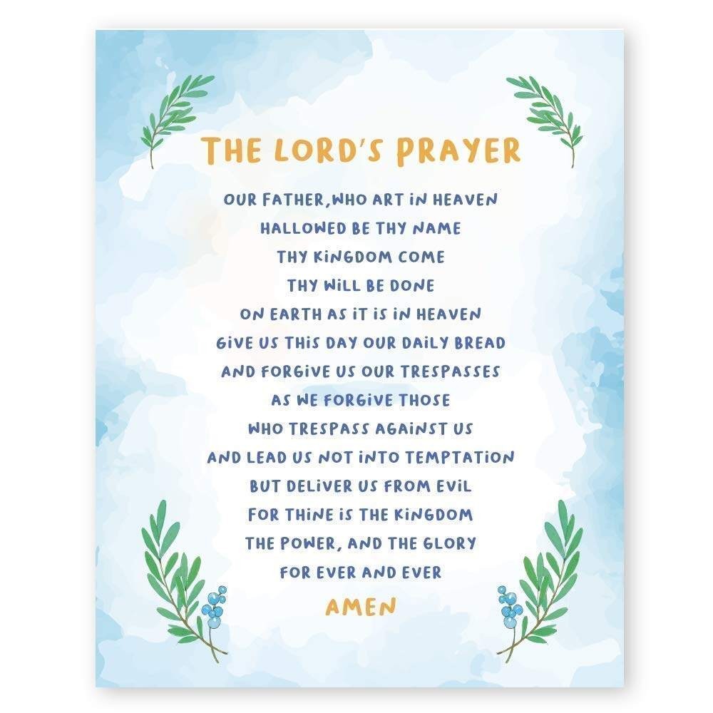 The God's Prayer Wall Art Prints Bible Verse Posters with Inspirational ...