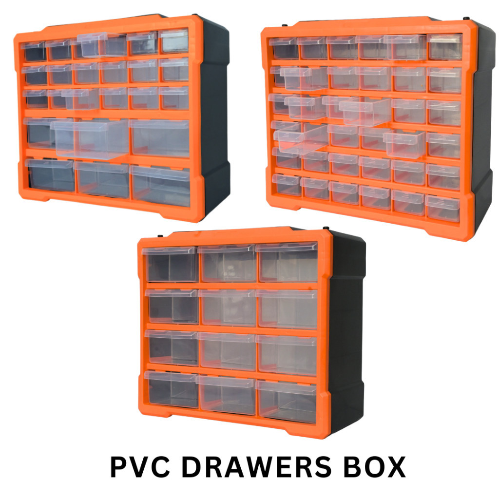 [SG STOCK] PVC DRAWER BOX 12/24/36 Drawer Organizer Stackable Tool ...