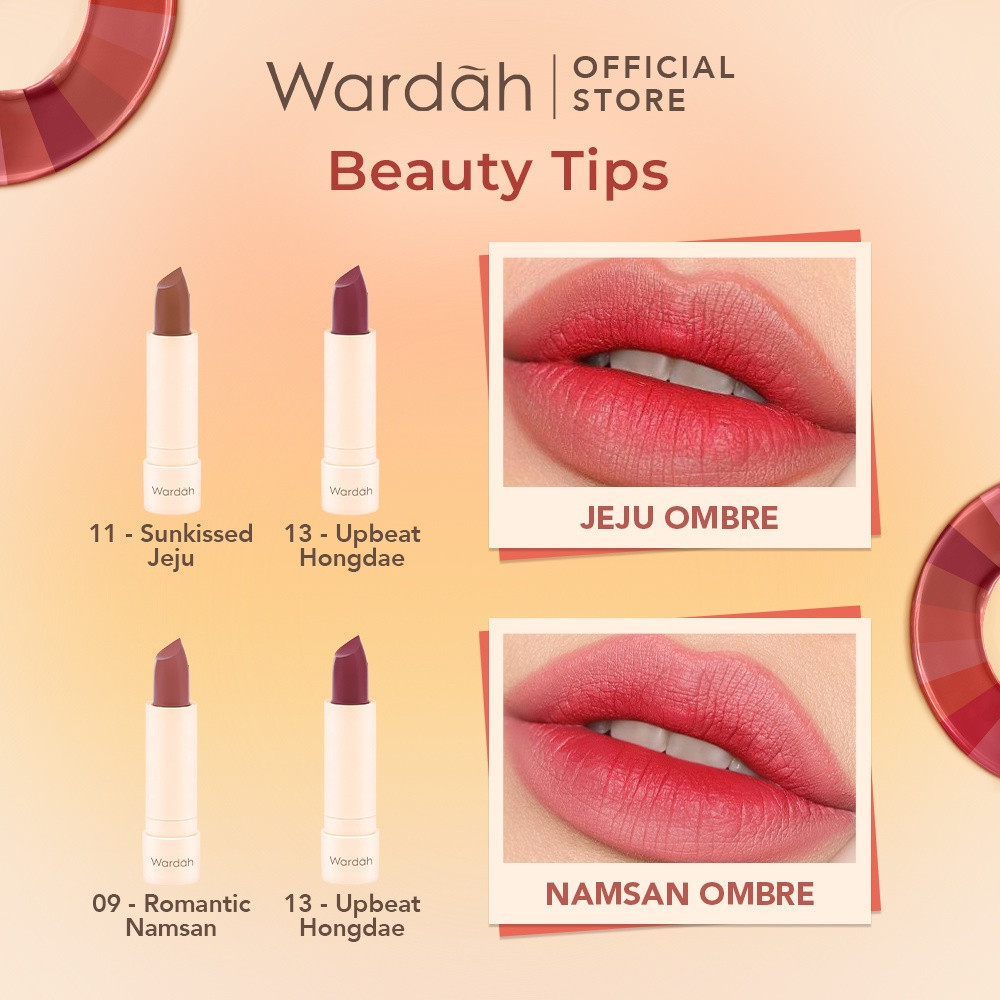 Wardah Colorfit Ultralight Matte Lipstick / Merah Jingga Official - Gambar 4