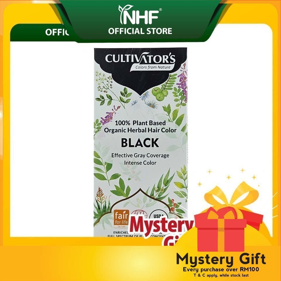 CULTIVATOR'S Organic Herbal Hair Colour - Dark Brown/Black | Pewarna ...