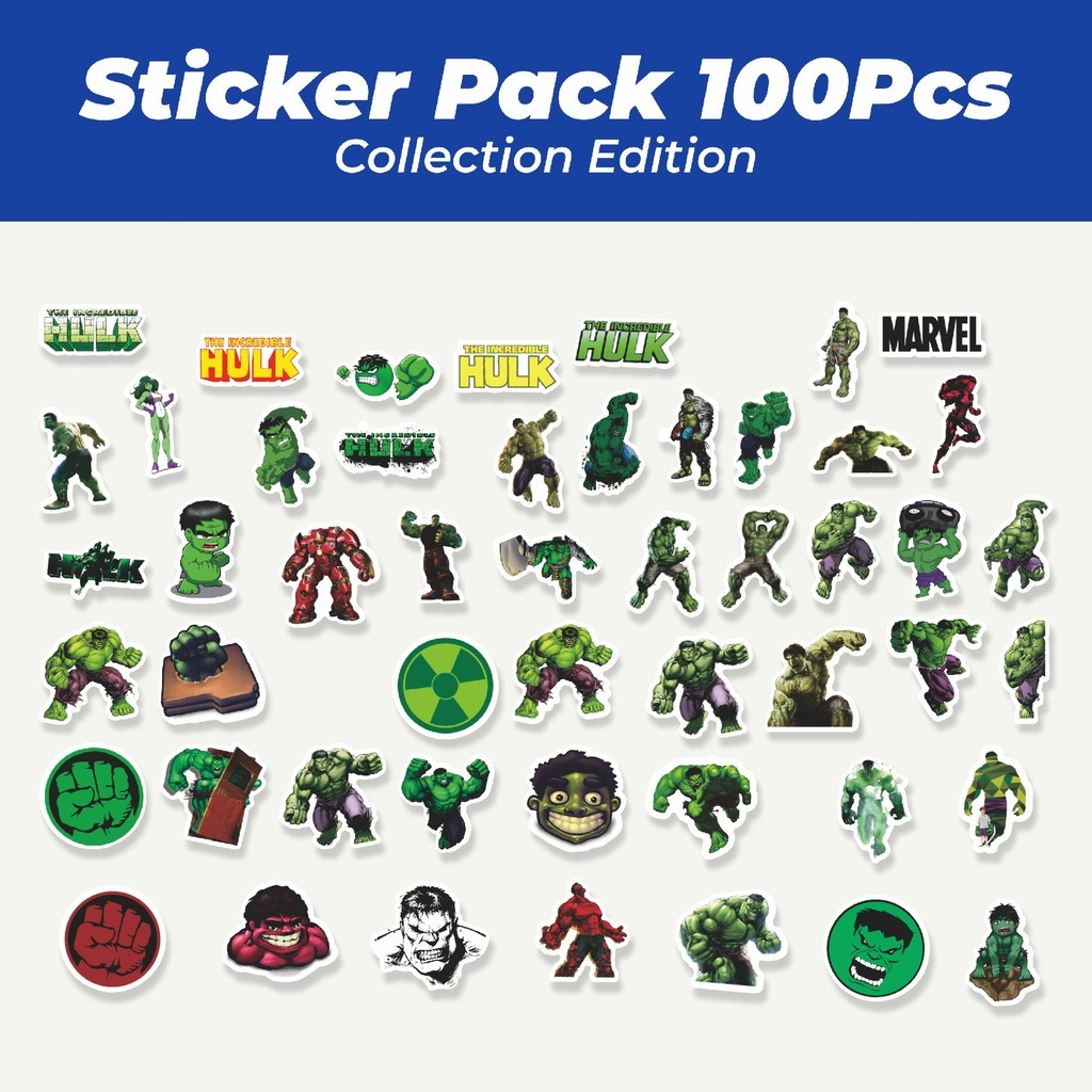 HP Hot Sticker Cartoon The Incredible Hulk Sticker Cute Waterproof ...