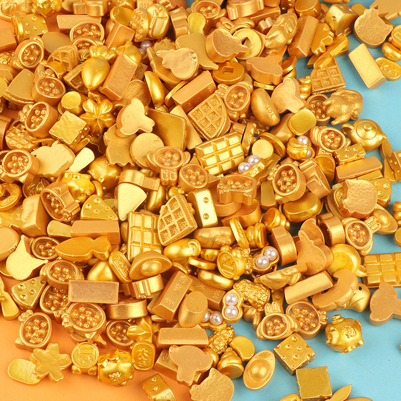 30pcs Doll House Simulation Gold Bars Miniature Gold Ingots Micro ...